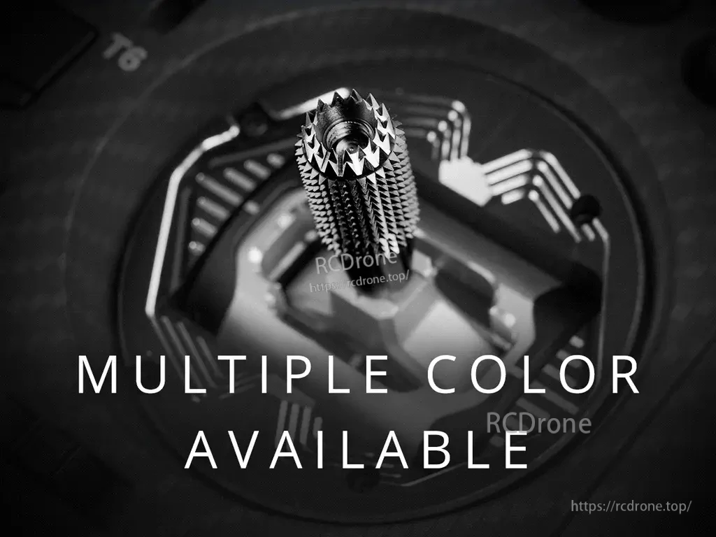 RadioMaster Stick Sticky360 gimbal stick end on TX16S AG01 gimbal, non-slip knurled grip