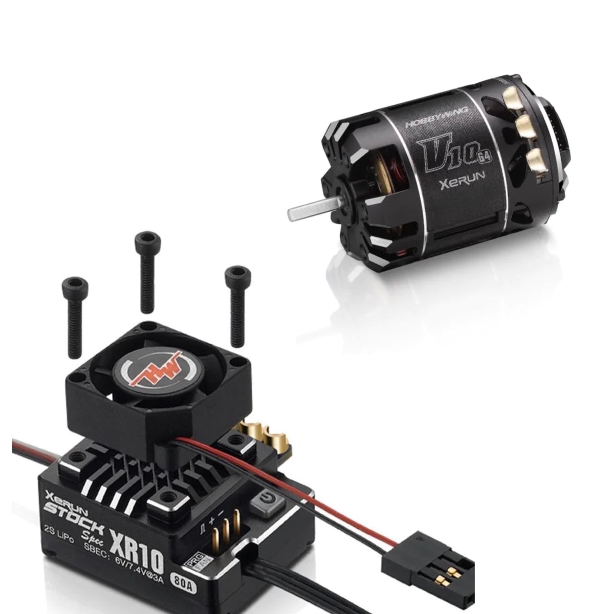 Hobbywing XeRun XR10 ストックスペック 2S コンボ - XeRun V10 G4