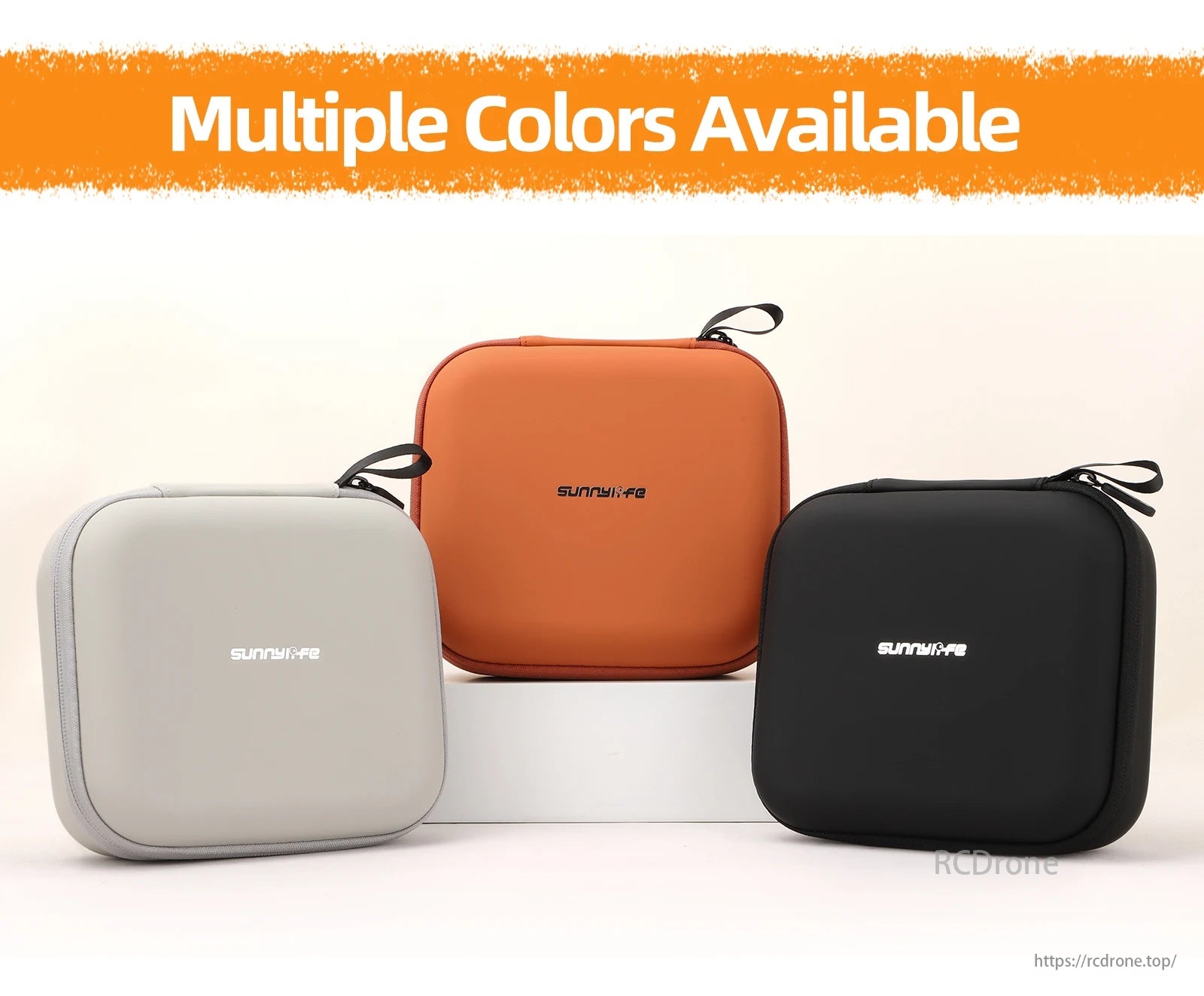 Storage Bag, Multiple Colors Available; SUNNYLIFE cases in gray, orange, and black.