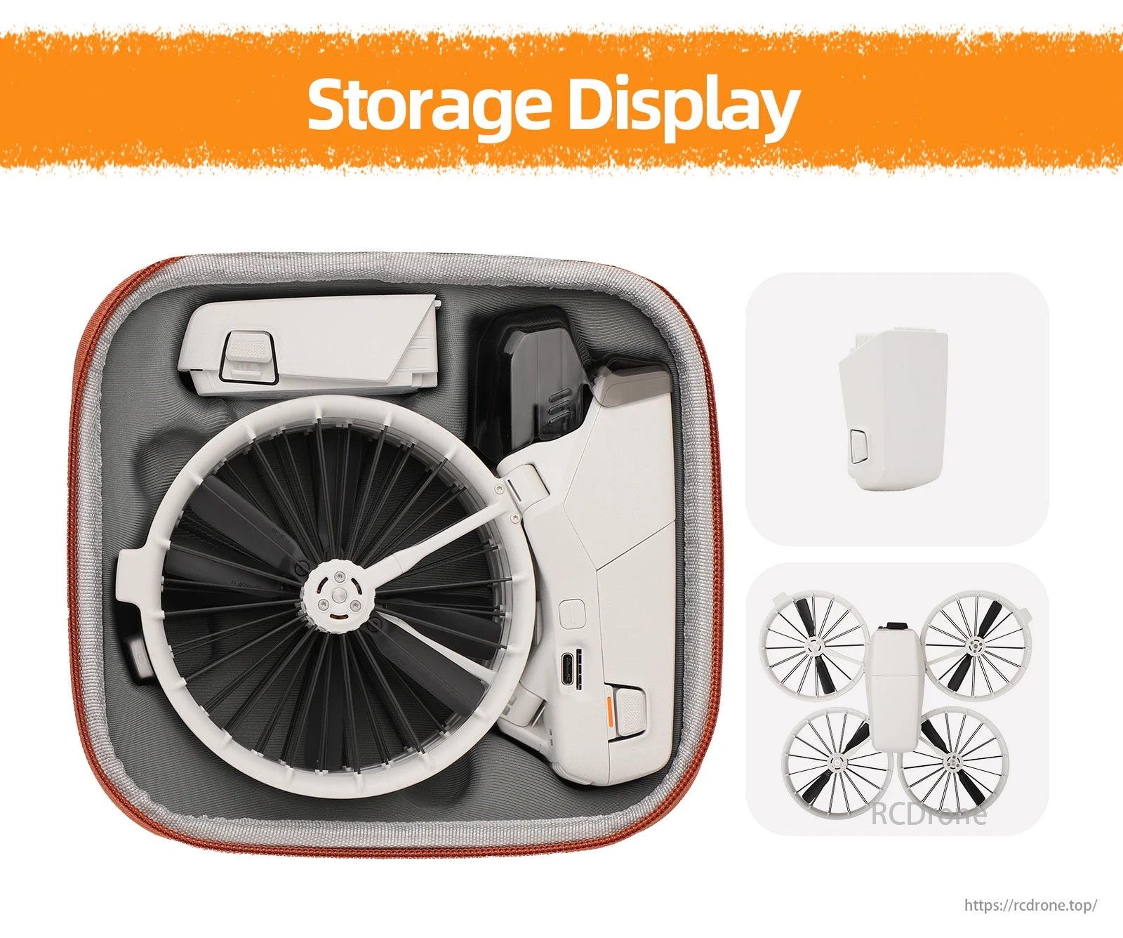 Storage Bag, Sunnylife travel case compatible with DJI FLIP drone models, includes high-quality packaging and no hazardous chemicals.