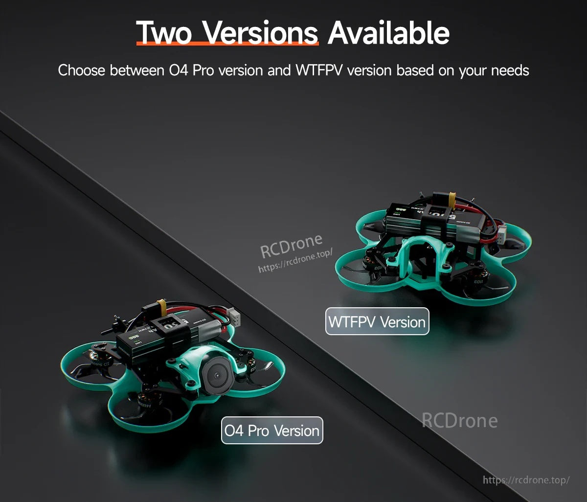 Comparison of DollyFly16 O4 Pro version vs WTFPV version (no VTX and no camera)