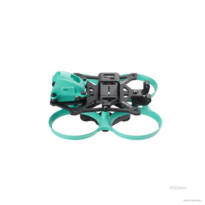 Top view of Sub250 DollyFly16 HD O4 Pro frame parts showing square camera cage and ducted frame layout