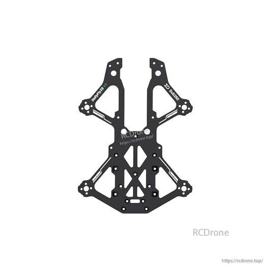 Carbon fiber main frame plate for DollyFly25 DF25 V2 with cutouts and mounting holes