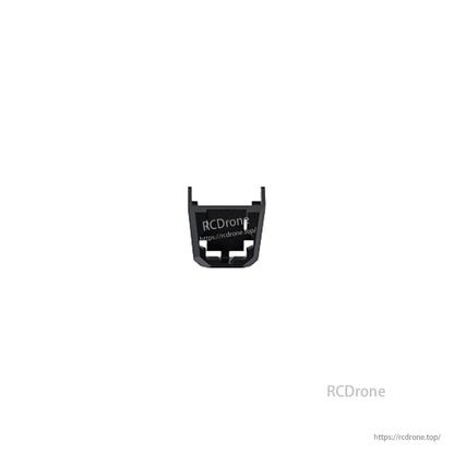 Black RCDone FPV drone frame bracket piece with cutouts, for DollyFly25 DF25 V2 2.5in build