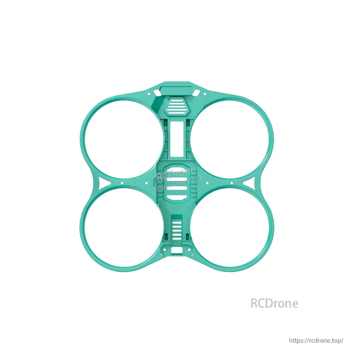 Teal 2.5-inch duct/prop guard frame piece with four circular guards for 120mm build