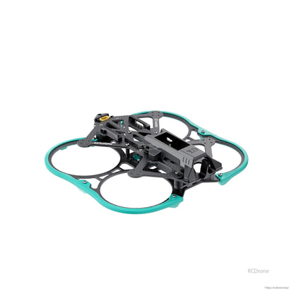 Angled side view showing top cover and front section of the carbon ducted frame