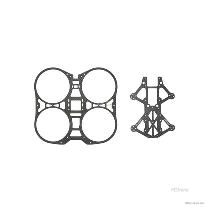 Carbon fiber main duct plate and separate top plate parts shown unassembled