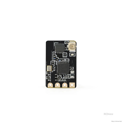 Rear PCB view of ELRS Nano Pro receiver showing components and U.FL antenna connector