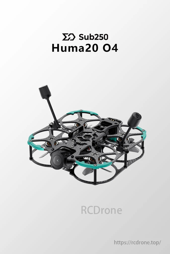 Sub250 Huma20 4S 2-Inch HD CineWhoop FPV, The Huma20 O4 is an ultra-light CineWhoop drone with a weight of 142±1g, featuring strong thrust and fast response.