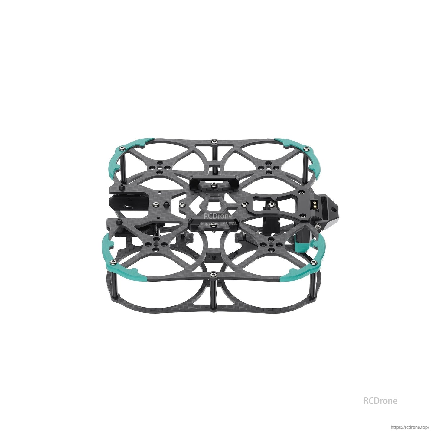 Sub250 Huma20 O3/O4 frame top view showing carbon plates, mounting holes, and side module bay