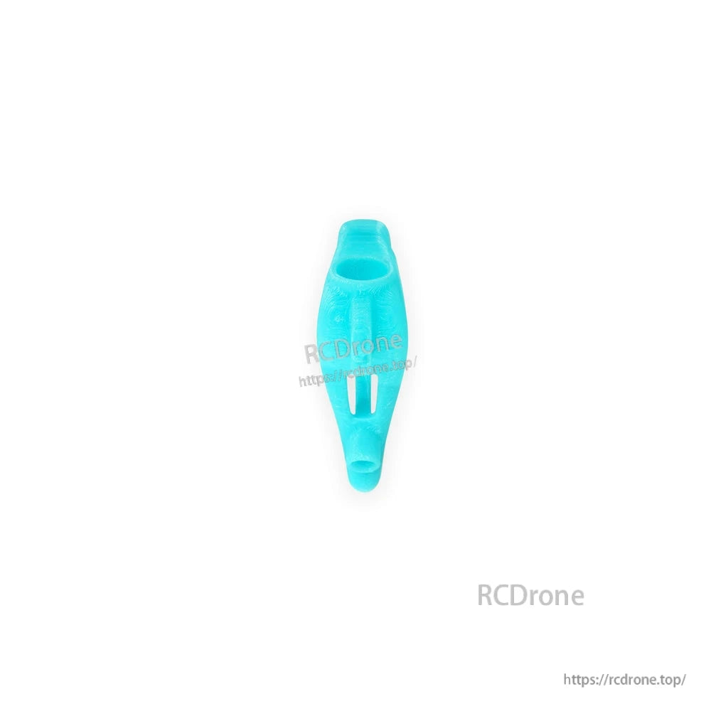 Blue TPU canopy piece only, top view showing oval opening and front slot detail