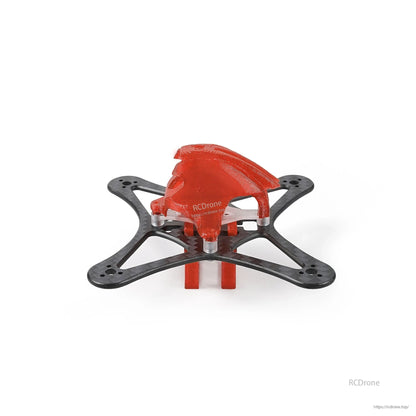 Red canopy on carbon plate, side profile showing canopy height and standoff spacing