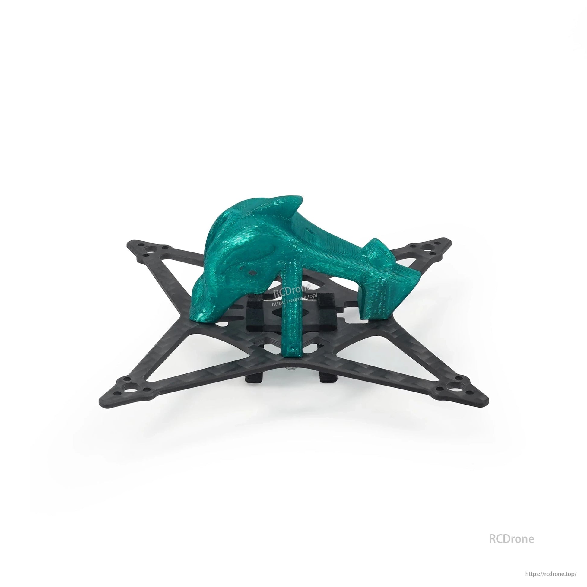 Side profile of Nanofly20 micro FPV frame showing canopy height and center standoffs