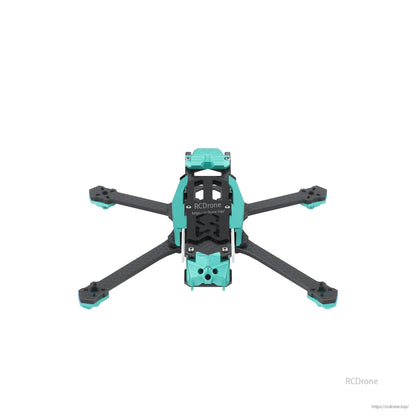 Bottom view of the frame showing central plate cutouts and arm mounting points