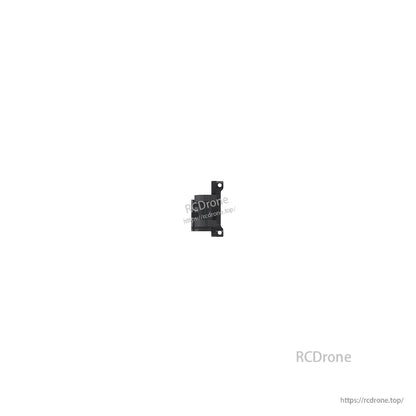 Black metal bracket or side mount plate with two tabs and screw holes