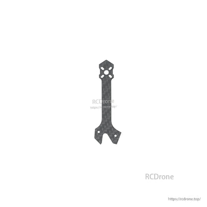 Single carbon fiber replacement arm with motor mounting holes and notched base