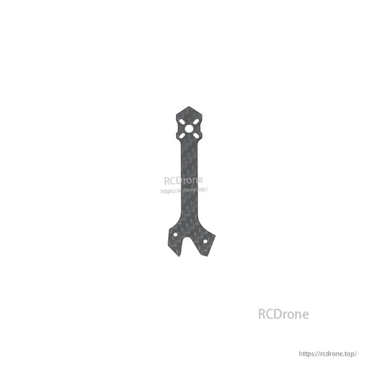 Single carbon fiber replacement arm with motor mounting holes and notched base