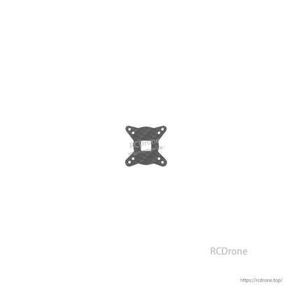 Small carbon fiber X-shaped brace plate with corner mounting holes