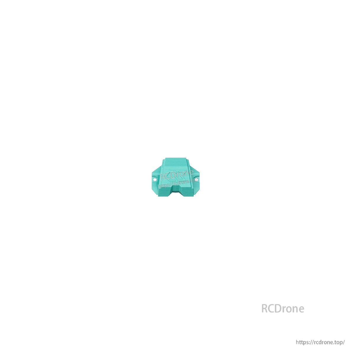 Teal canopy or top cover piece for the frame, molded shell with mounting holes