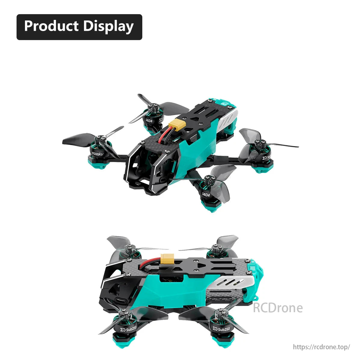 Sub250 Oasisfly30 4S 3-Inch HD Freestyle FPV, Sub250 Oasisfly30 is a 4S 3-inch HD FPV drone featuring four rotors, marked as "1404" and "Sub250," designed for freestyle flying.