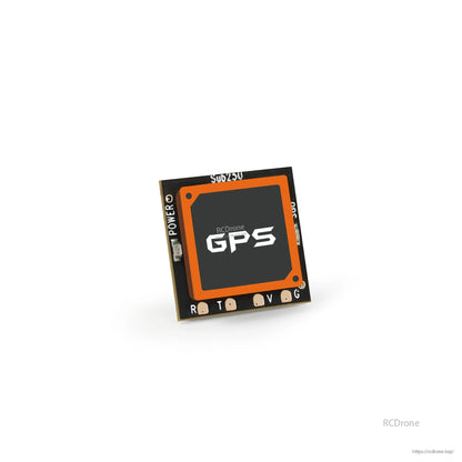 Sub250 SUB-M10 GPS module angled view showing orange frame and corner mounting holes