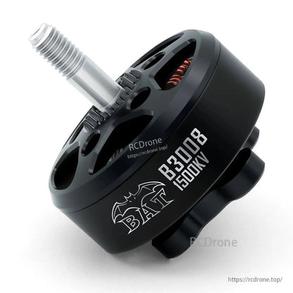Surpass Hobby BAT B3008 1500KV brushless motor for 7 inch FPV drone builds, angled view