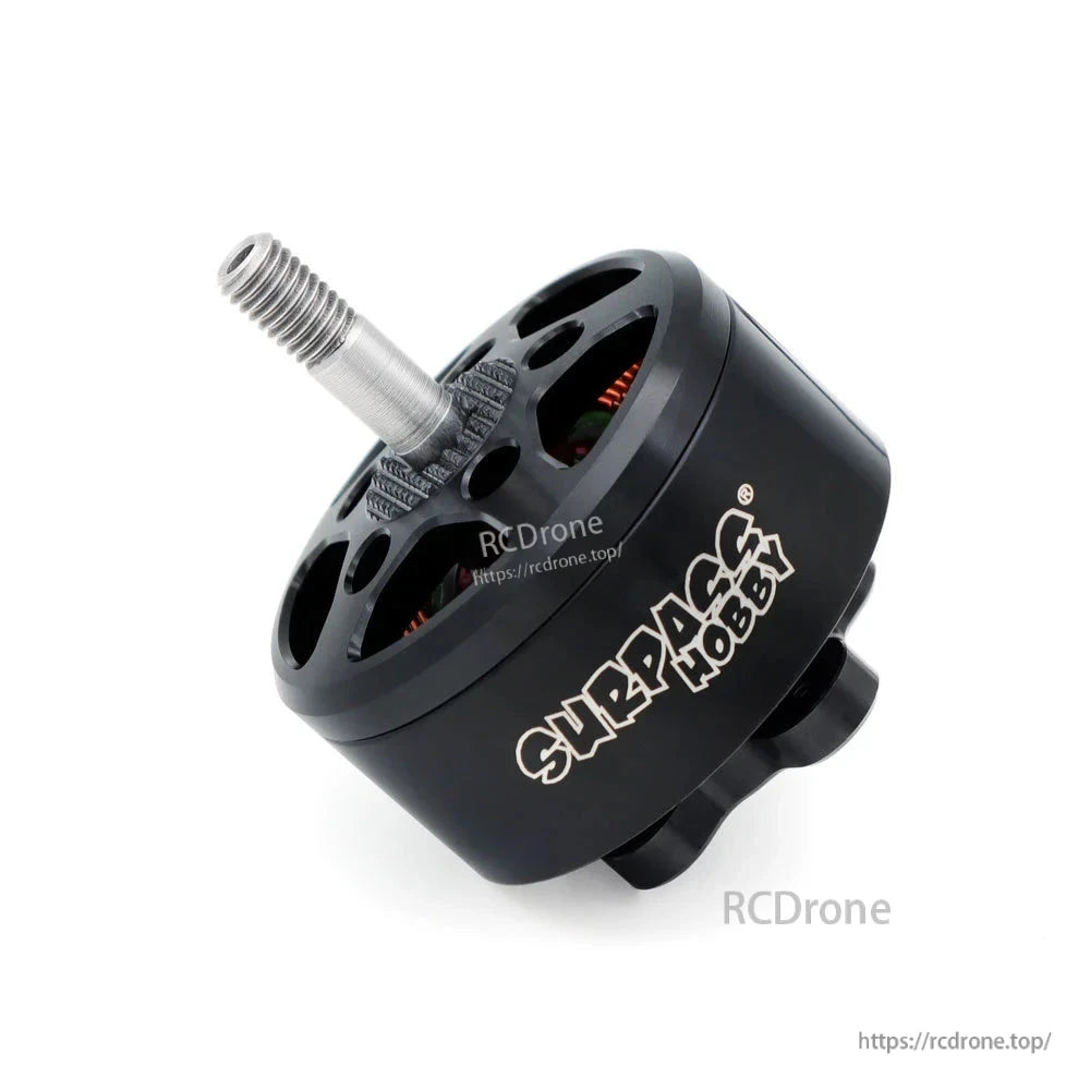 Angled side view of black BAT B3110 motor housing with vent openings and threaded shaft
