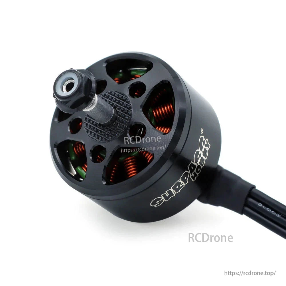 Angled top view of the B3115 900KV motor showing copper windings and ventilated bell