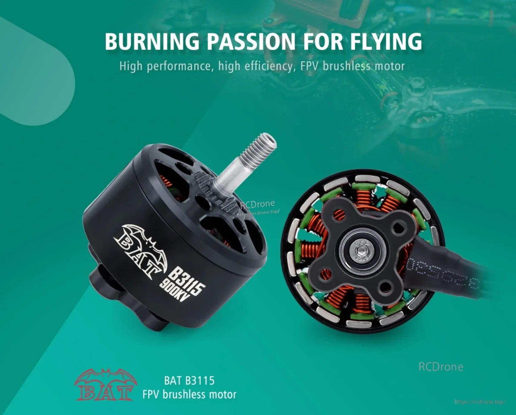 Surpass Hobby BAT B3115 FPV brushless motor with vented bell and exposed stator