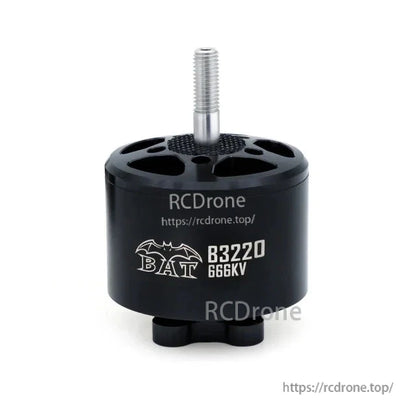 Surpass Hobby BAT B3220 666KV brushless motor front view with threaded propeller shaft
