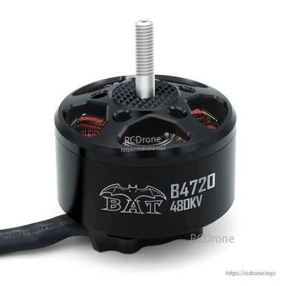 BAT B4720 480KV brushless motor with copper windings visible through top openings