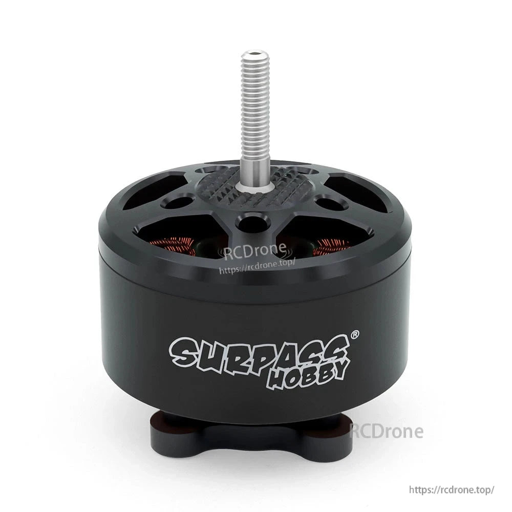 Front view of Surpass Hobby BAT B5322 brushless motor with threaded propeller shaft
