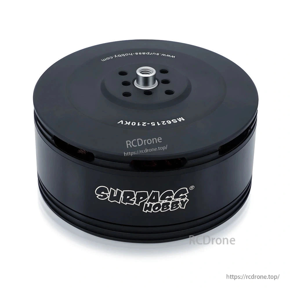 MS6215 210KV brushless motor with Surpass Hobby side logo and threaded shaft