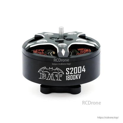 Surpass Hobby BAT S2004 1800KV brushless motor front view with exposed copper windings