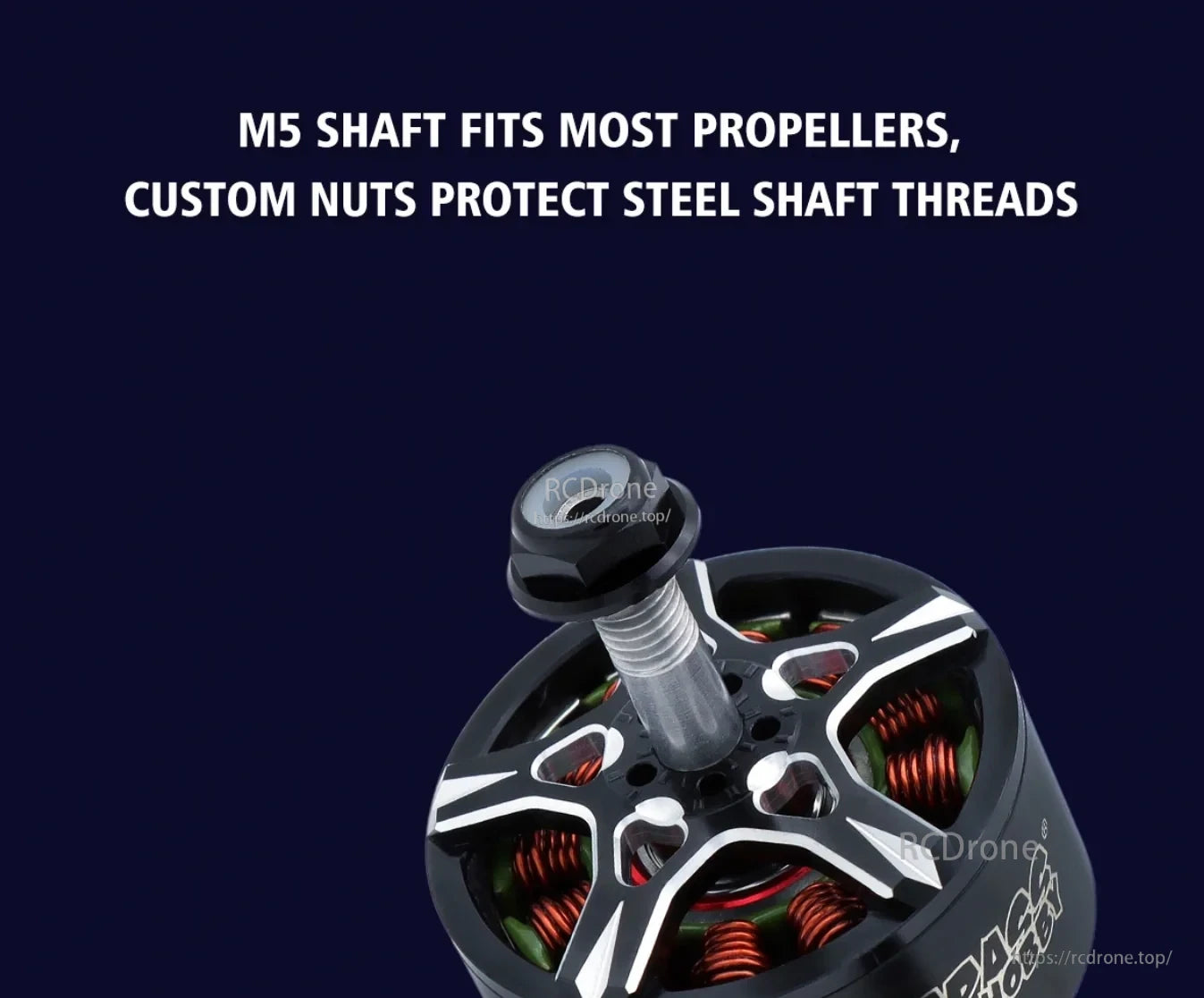 BAT S2812 FPV motor M5 threaded shaft with protective propeller nut