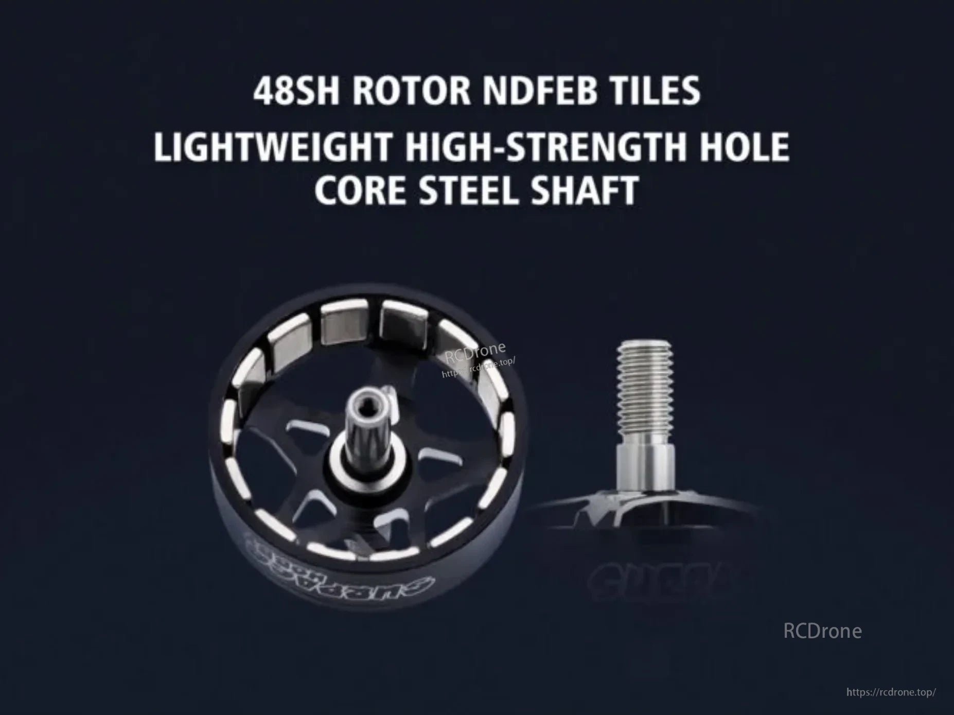 BAT S3115 motor bell and threaded hollow-core steel shaft with 48SH NdFeB rotor magnets