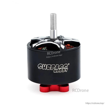 Surpass Hobby BAT S3220 brushless motor rear branding view with threaded shaft