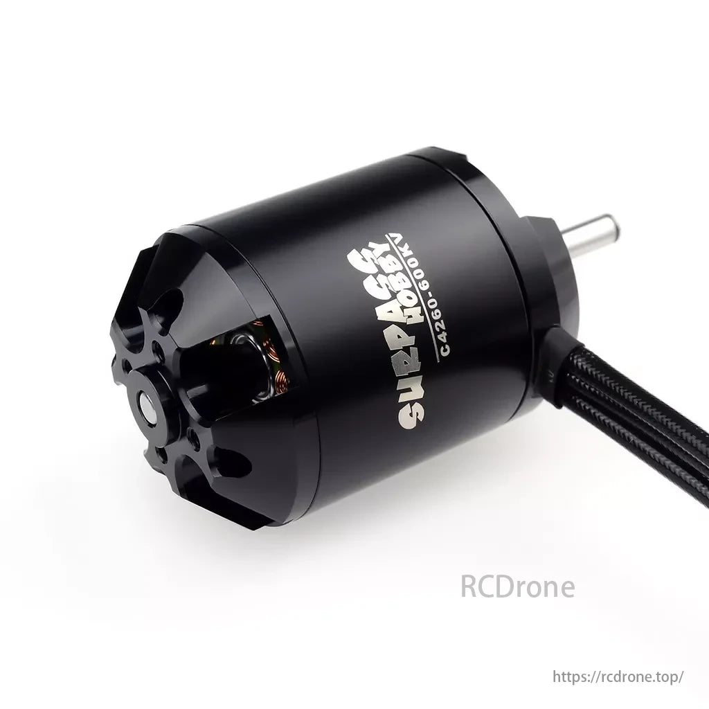 Surpass Hobby Brushless Motor, 14-pole brushless motor with high-torque architecture and CNC-machined aluminum heatsink casing for efficient performance.