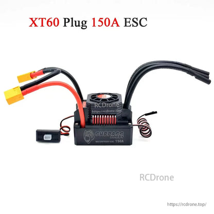 Surpass Hobby KK150A waterproof brushless ESC with XT60 plug, fan-cooled controller and wiring leads