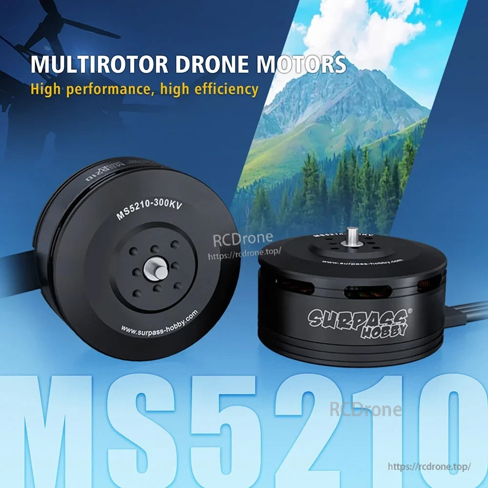 Surpass Hobby MS5210-300KV brushless multirotor drone motor, 59×38mm outrunner with 4mm shaft