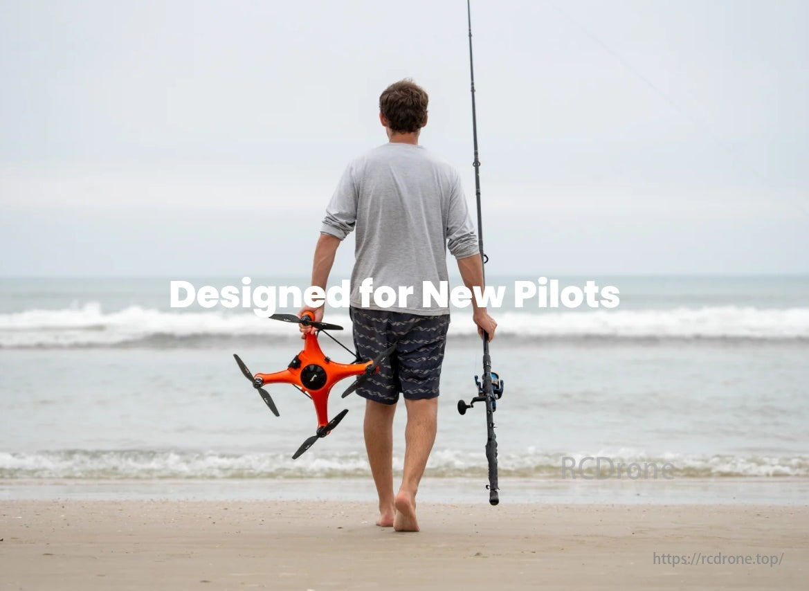 SwellPro Fisherman FD1+ WaterProof Fishing Drone, IP67 waterproof rating ensures full seawater proofing with marine-grade materials.