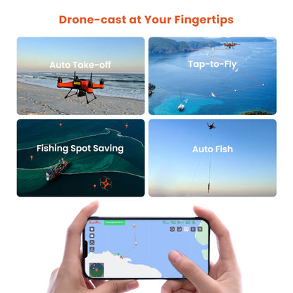 SwellPro Fisherman FD3 WaterProof Fishing Drone, SwellPro Fisherman FD3 drone has 2kg bait capacity, 1.3km range, and 4K camera for underwater footage.