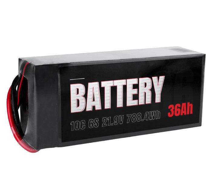 Battery specs: 36Ah, 21.9V, 788.4Wh, 10C rating, 6S configuration.