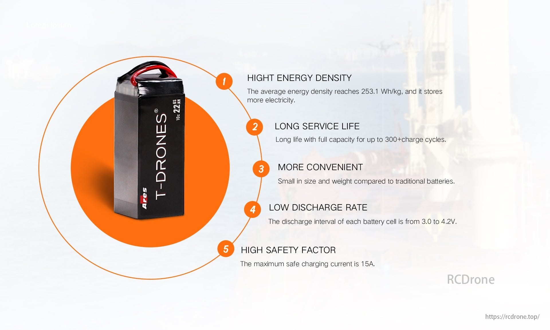 T-Drones Ares 6S Li-ion Drone Battery, T-DRONES battery offers high energy density, long life, compact size, low discharge rate, and high safety, with max safe charging current 15A.