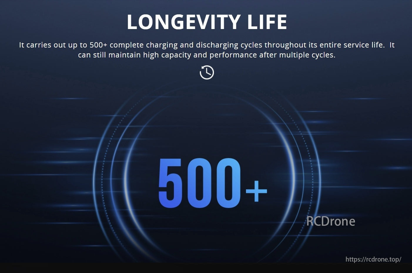 T-Drones Ares 6S Drone Battery, Longevity Life: 500+ charging cycles, maintaining high capacity and performance throughout service life.