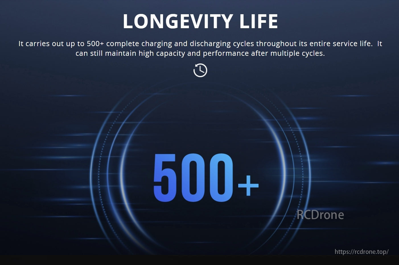 T-Drones Ares 6S Drone Battery, Longevity Life: 500+ charging cycles, maintaining high capacity and performance throughout service life.