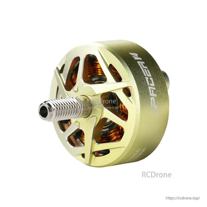 T-HOBBY Pacer brushless motor with gold vented bell and threaded 5mm shaft for 5–6 inch FPV drones