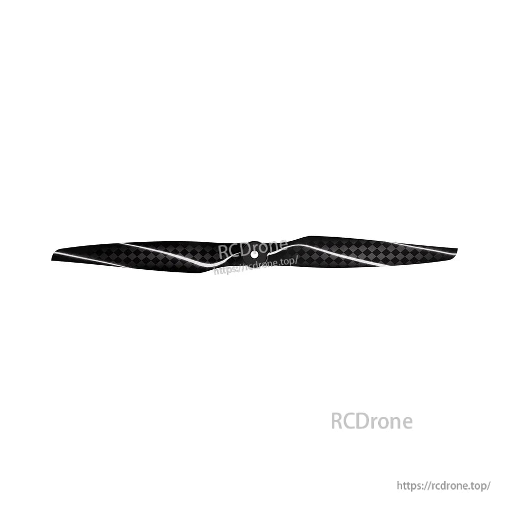 T-Hobby AMZ 25x10 Carbon Fiber Propeller, T-Hobby AMZ carbon fiber propeller with black woven finish and two-blade design, 25x10 size