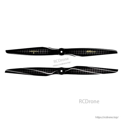 T-Hobby AMZ24*10 24x10 Carbon Fiber Propeller, T-Hobby AMZ24x10 24x10 carbon fiber two-blade propeller with black weave finish and center mounting hole