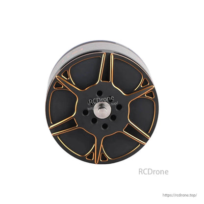 T-Hobby Cine99 4220 350KV Motor, Top view of T-Hobby Cine99 4220 brushless drone motor with black and gold top plate and mounting holes